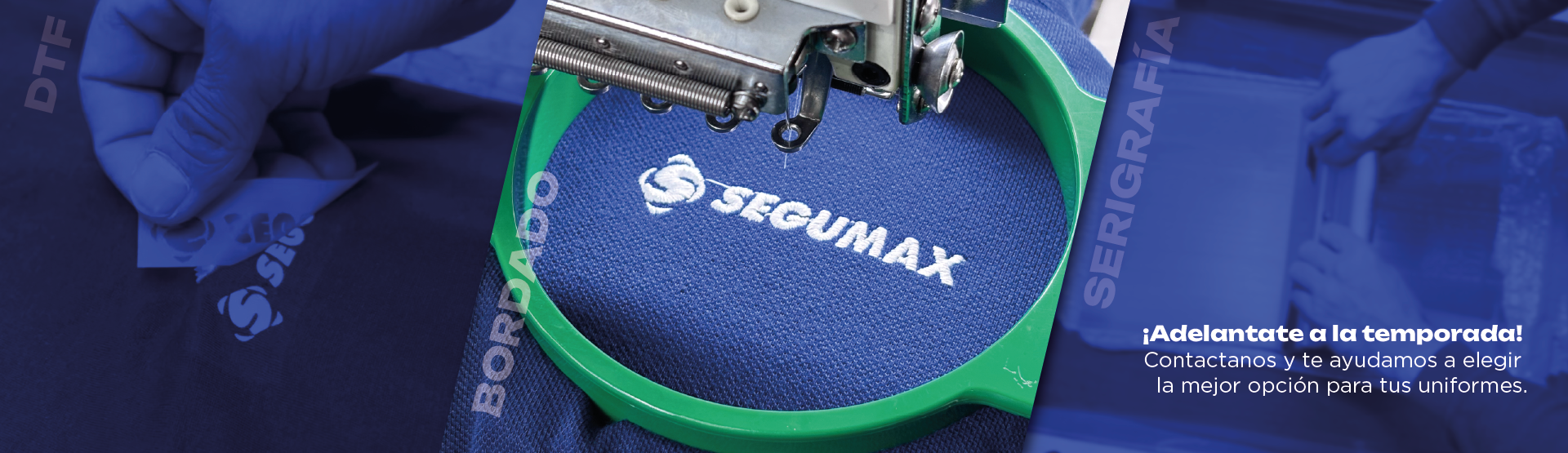 Bordado, DTF y serigrafía de uniformes Segumax. Adelantate a la temporada.